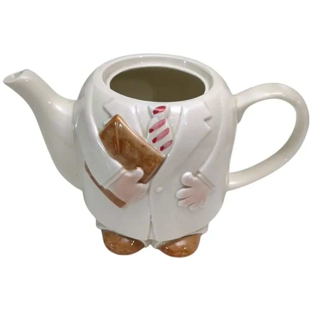 Teapot Cup ENESCO 3 Piece Dentist Doctor Man in White Coat Stacked 8